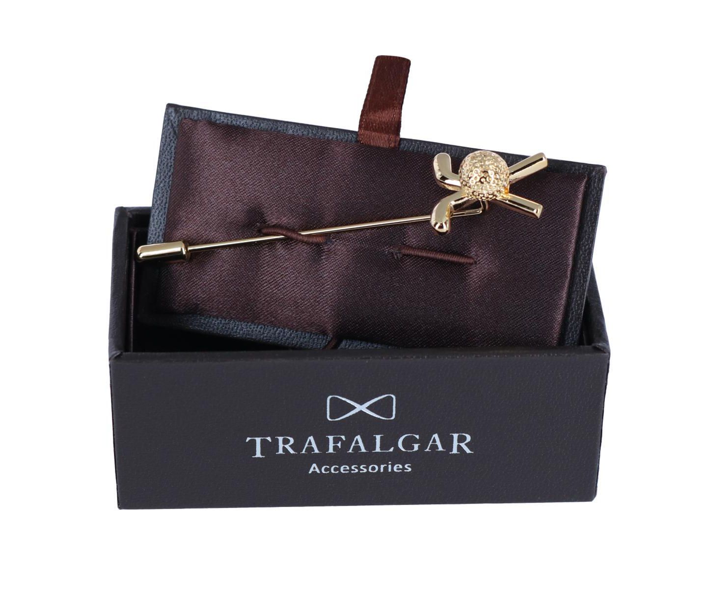 Мужской значок на лацкан Trafalgar Palmer Golf Clubs and Ball, цвет: Золотой — фото 2