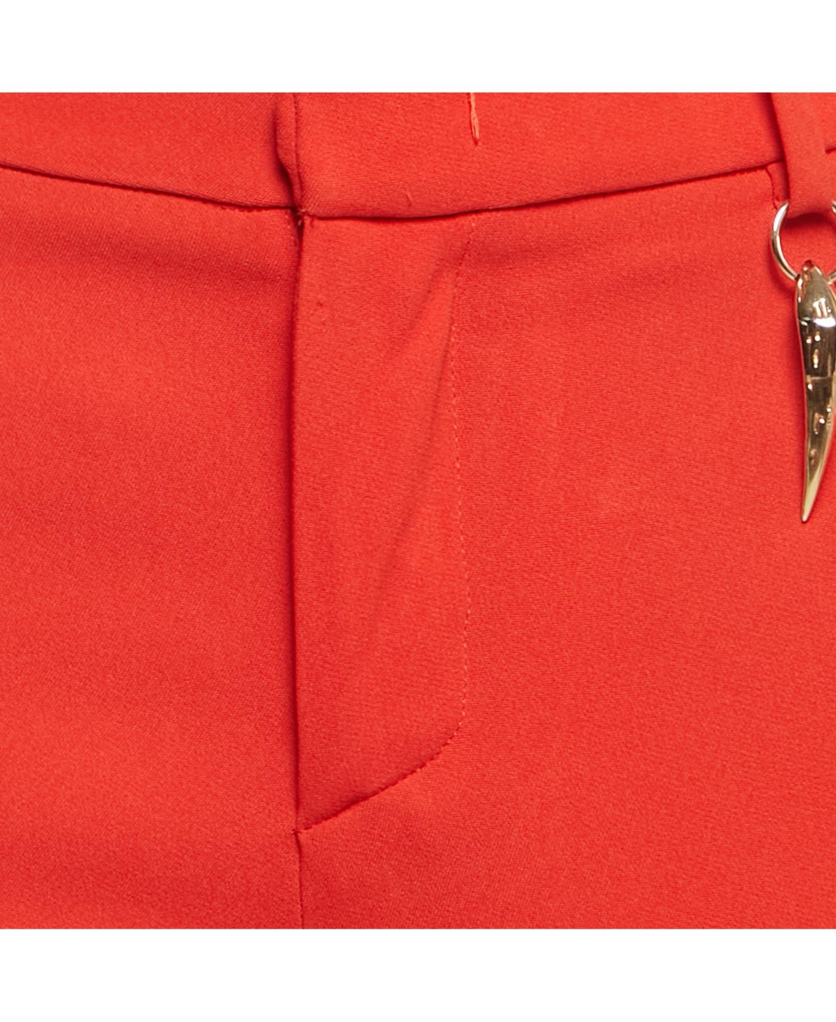 Pre-Owned Roberto Cavalli Women's Red Crepe Flared Charm Trousers