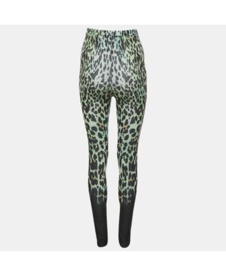 Women's Green Animal Print Jersey Leggings