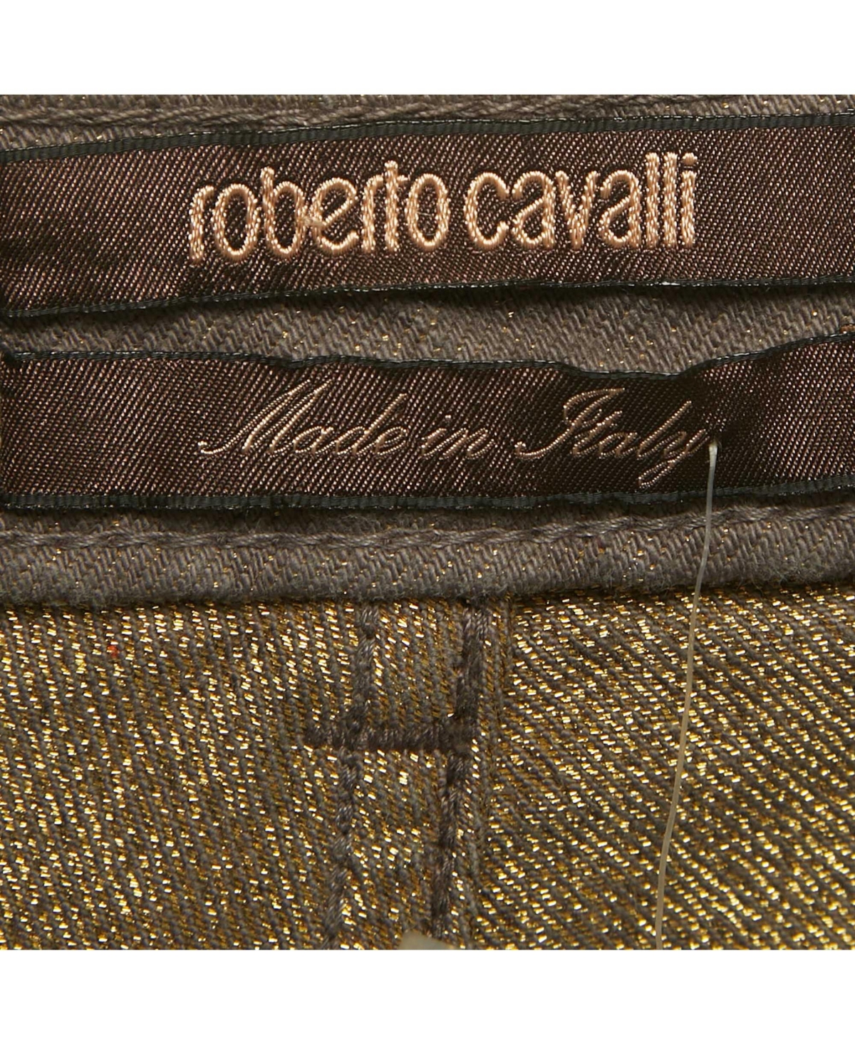 Pre-Owned Roberto Cavalli Women's Denim Distressed Straight Leg Jeans