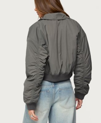 Women's Dolan Ruched Oversized Bomber Jacket
