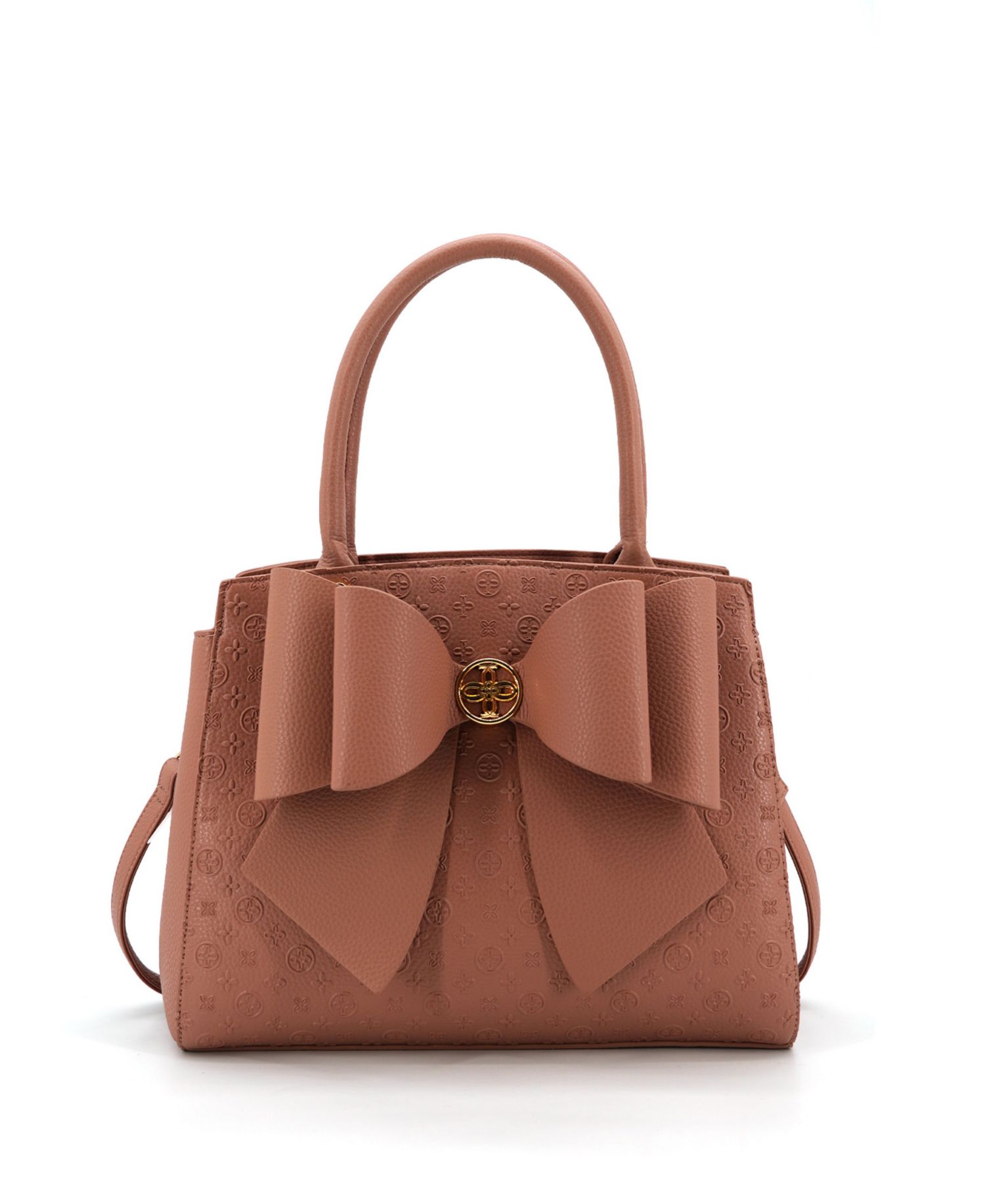 Royal Cross-Elegance Bow Medium Satchel Bag