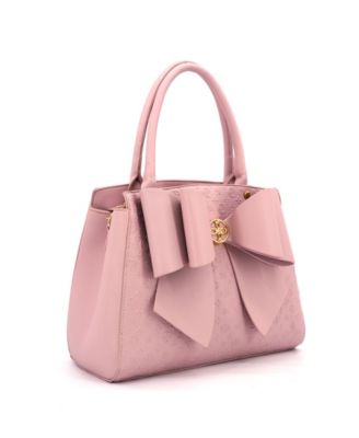 Royal Cross-Elegance Bow Medium Satchel Bag