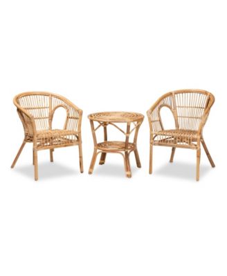 Alleta 3-Pc. Rattan Bohemian Living Room Set