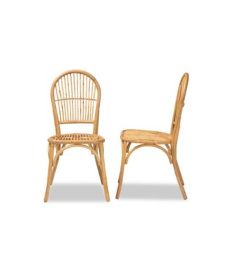 Wina 2-Pc. Rattan Bohemian Dining Chair Set