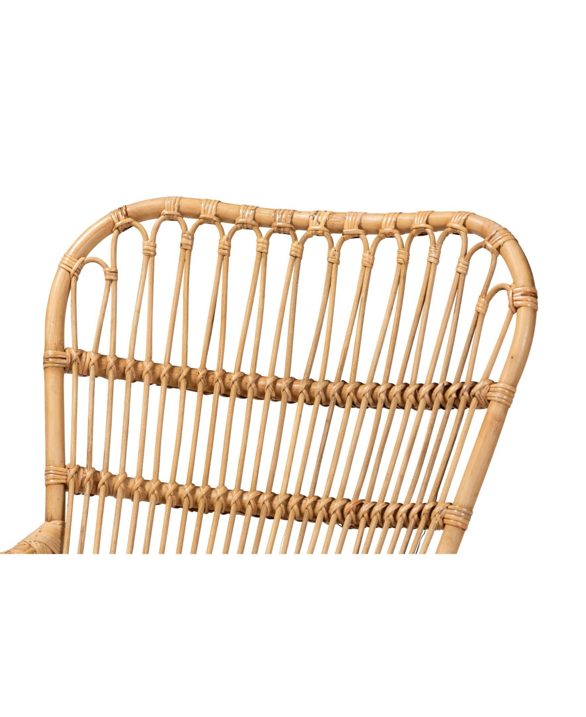 Boxton Studio Earvin 2-Pc. Rattan Bohemian Armchair and Footstool Set