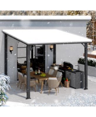 10'X10' Hardtop Gazebo Outdoor Pergola Lean to Metal Pergolas