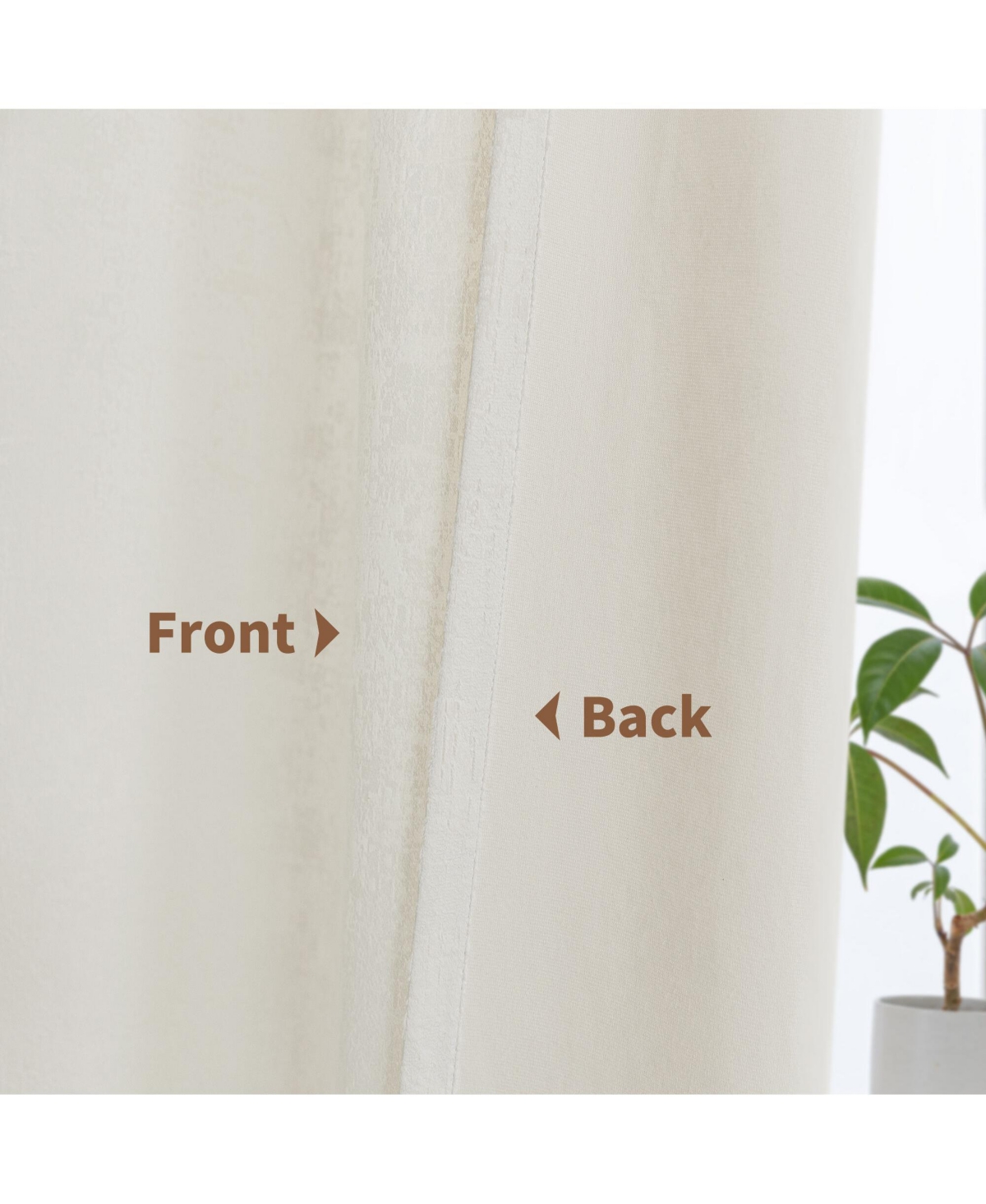 Awesome Home Fleece Textured Light Filtering Grommet Curtains Pair