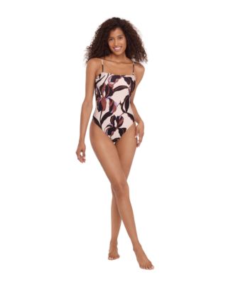Women's Bandeau Neck One-Piece Swimsuit