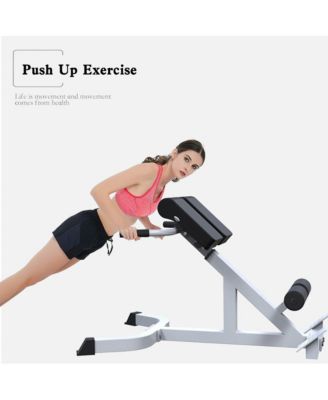 Hyperextension Bench, 4-in-1 Roman Chair for Back & Core Training, 7-Level Adjustable, Home Gym Strength Trainer