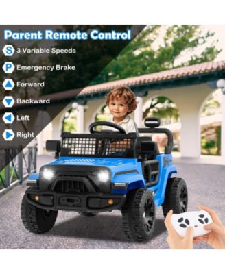 12V Kids Ride On Truck With Remote Control LED Lights And Music