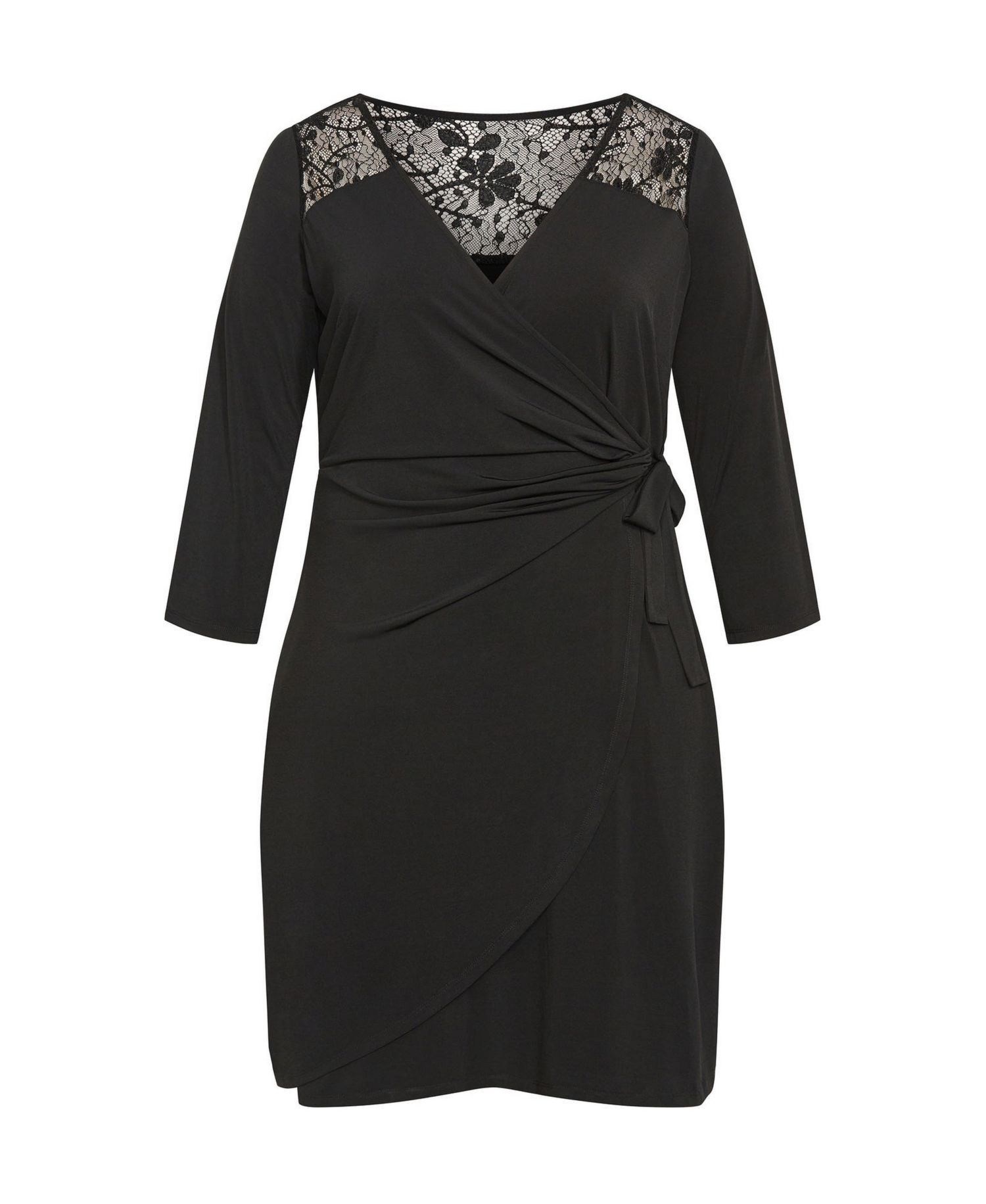 Women's Plus Size Deanna Wrap Lace Dress