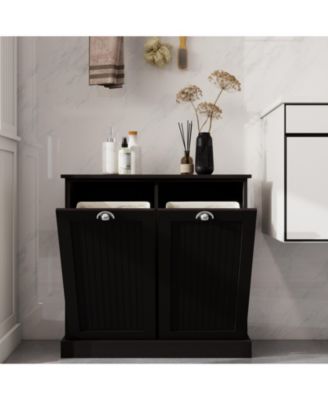 Cabinet with Two-Bin Tilt-Out Laundry Sorter Cabinet