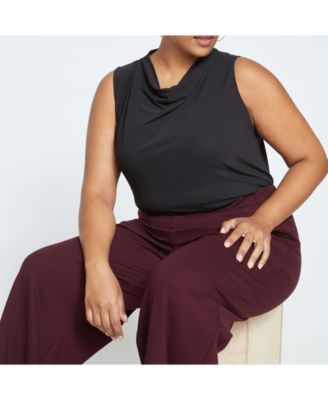 Plus Size Stephanie Wide Leg Ponte Pants