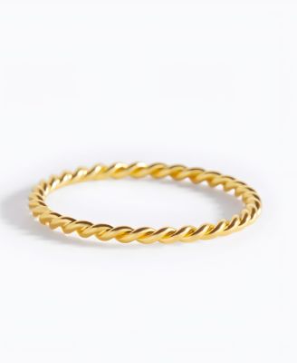 Gold Plated Braided Ring