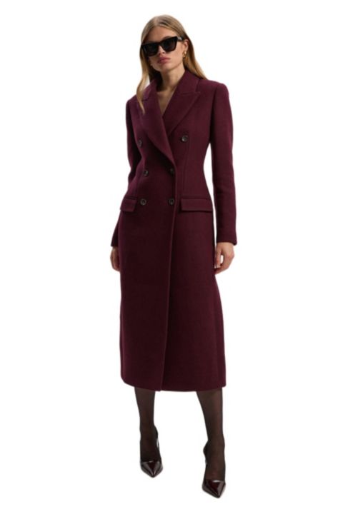 Женские куртки Karen Millen Double Breasted Tailored Midi Coat