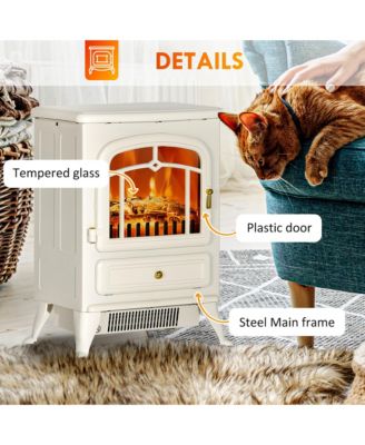 Electric Fireplace Heater with Realistic LED Flames