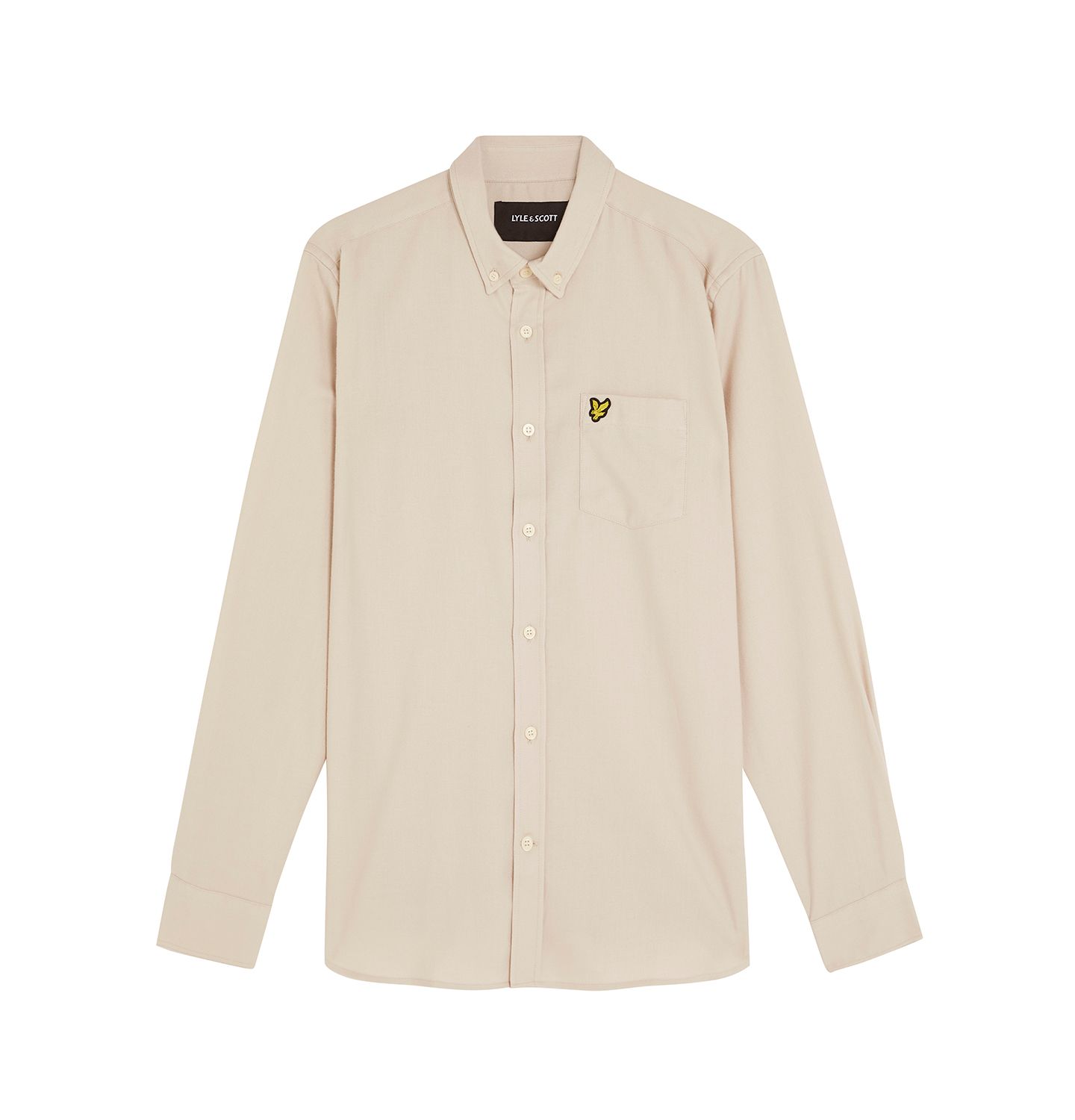 Мужская рубашка Lyle & Scott Long Sleeve Flannel, цвет: Putty — фото 6