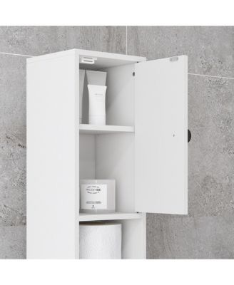 Bathroom Storage Cabinet w/ Shelves, Toilet Paper Cabinet,