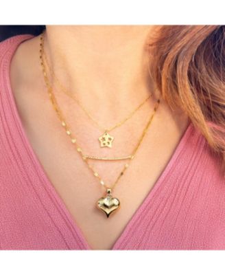 Sparkle Cut Bar Necklace 14K Gold