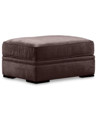 Teddie 32" Plush Fabric Ottoman