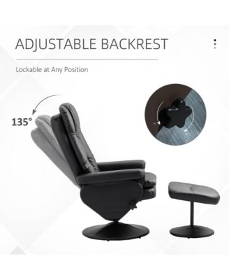 Swivel Recliner with Ottoman Reclining Chair and Footrest