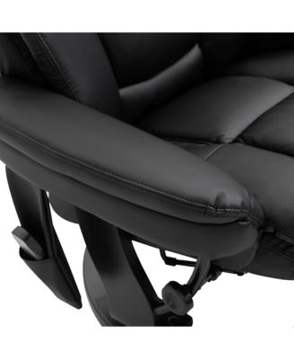 PU Leather Massage Recliner Chair W/ Footrest, 10 Vibration Points