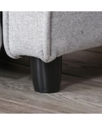 Kids Soft Sofa, Reclining Lounger Armchair w/ Footrest Storage Side Pockets