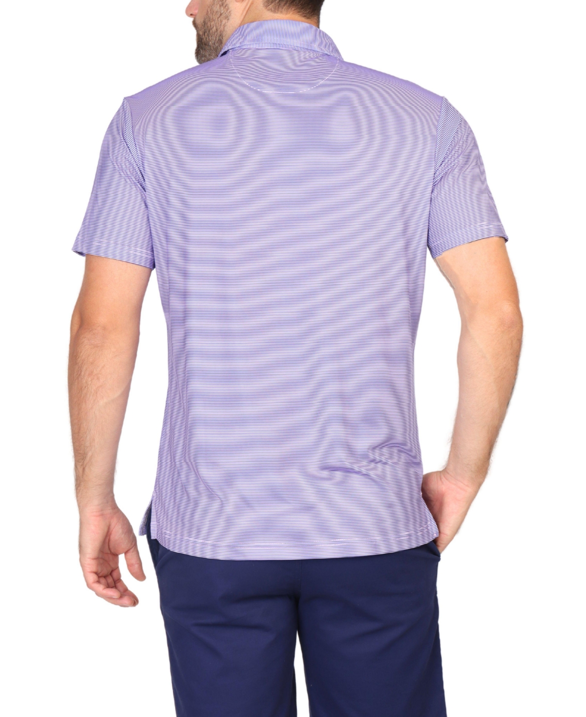 Tailorbyrd Men's Printed Performance Short Sleeve Polo