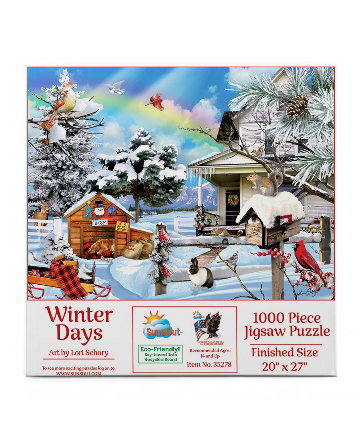 SunsOut Winter Days 1000 piece Jigsaw Puzzle for Adults Christmas
