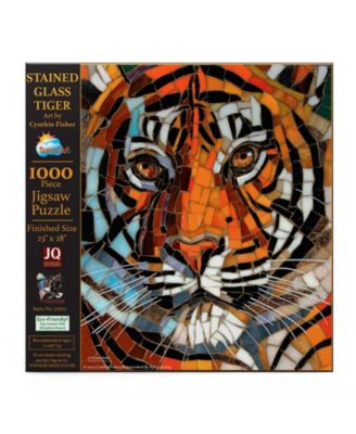Stained Glass Tiger 1000 piece Jigsaw Puzzle for Adults