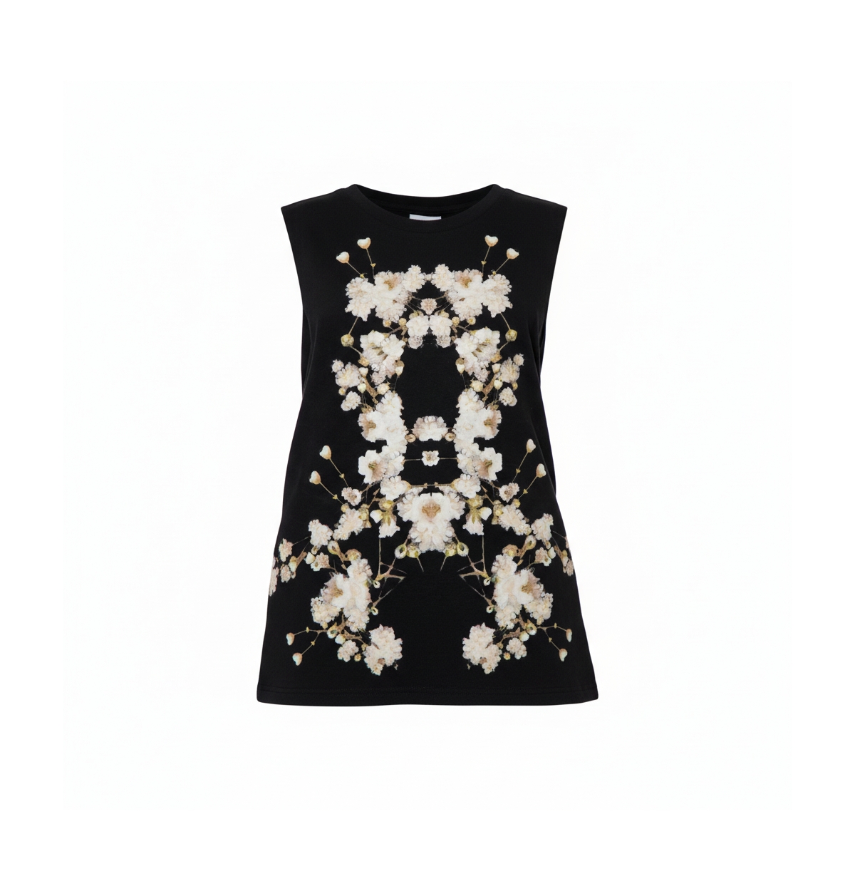 Pre-Owned Givenchy Women's Black Cotton Floral Printed Tank Top