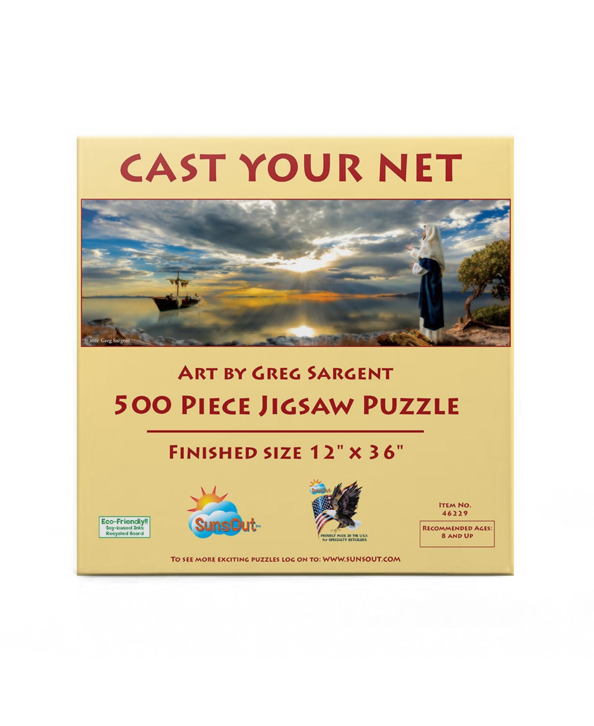 SunsOut Cast Your Net 500 piece Jigsaw Puzzle for Adults Panoramic