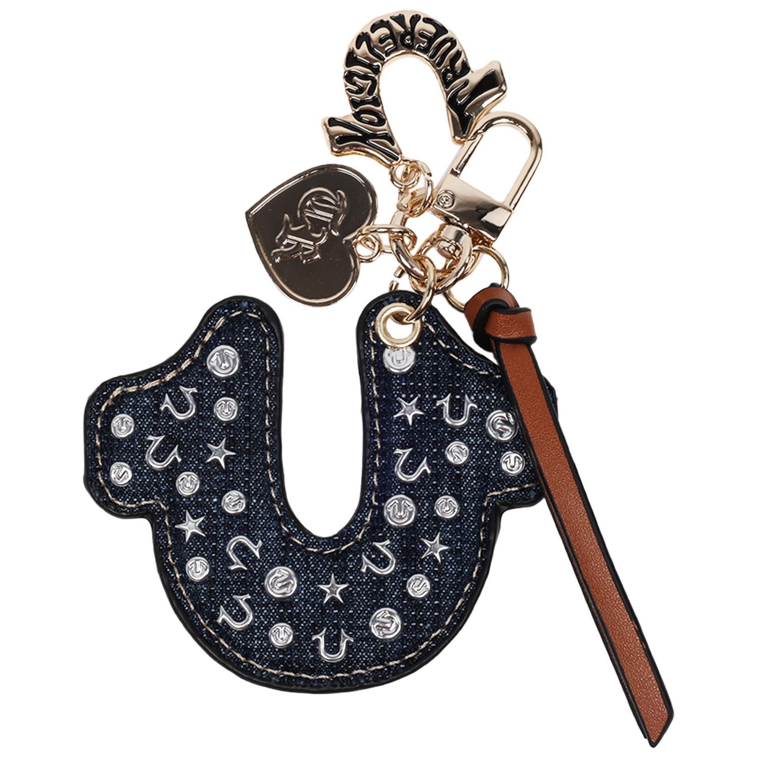 Denim Horseshoe Bag Charm