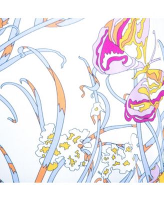 Women's White Butterfly Print Knit Tunic Top