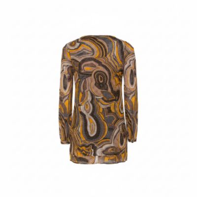 Women's Multicolor Lurex Knit Bead Embellished Tunic