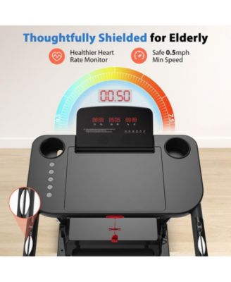 Walking Treadmill for Seniors, 300 lbs Capacity, Easy Walk Exercise Machine for Home Use
