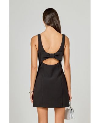 Women's Back Bow Sleeveless Mini Dress