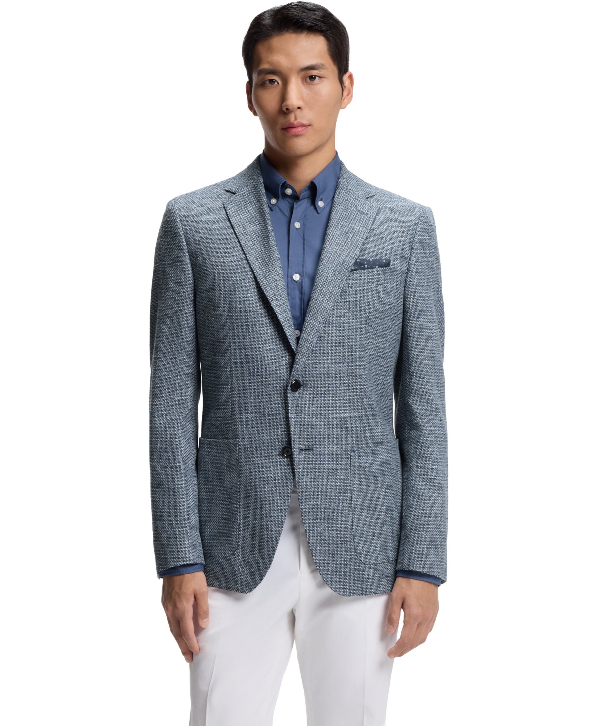 Boss by Hugo Men's Patterned Stretch-Cotton Blend Regular-Fit Blazer