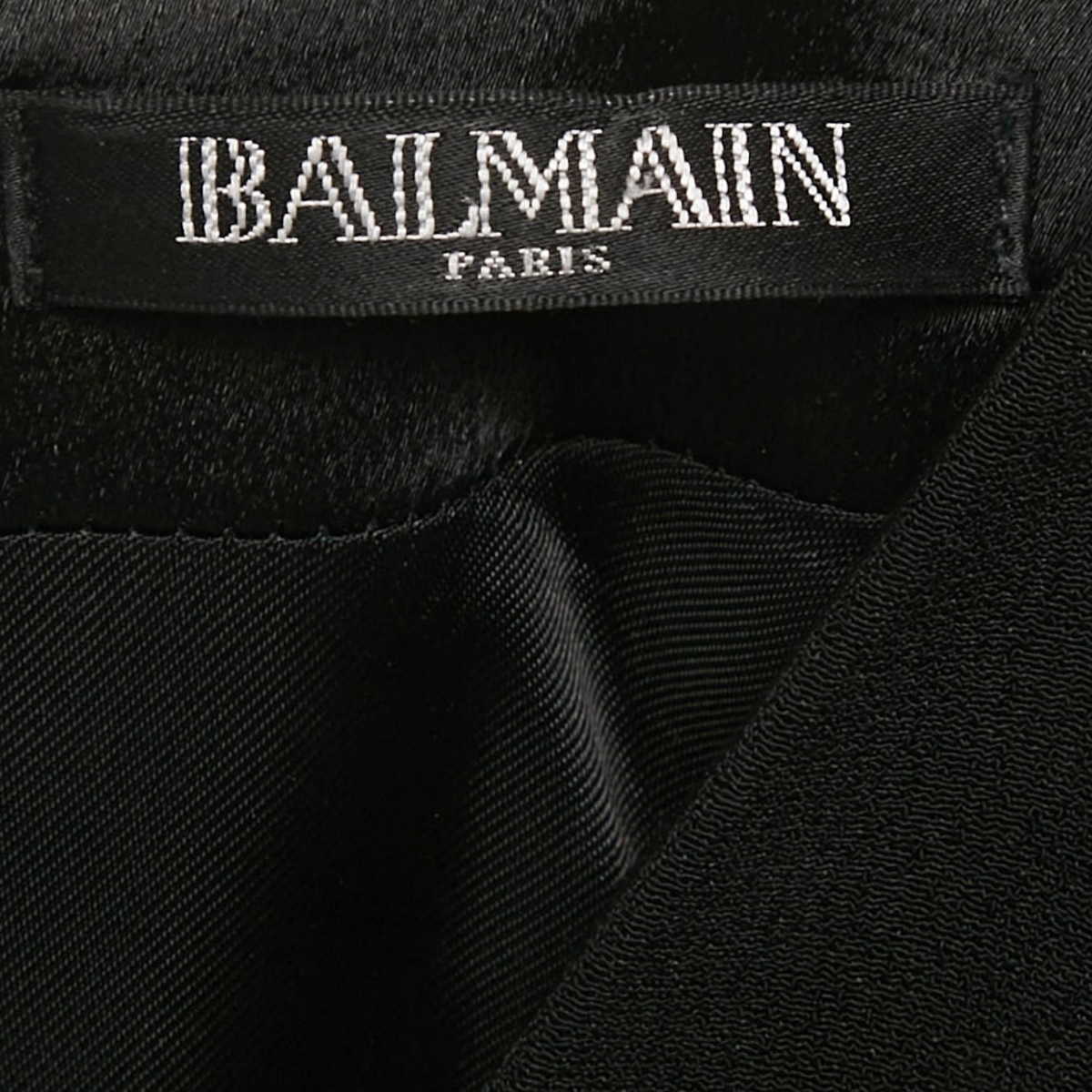 Pre-Owned Balmain Women's Black Crepe Double Breasted Mini Dress