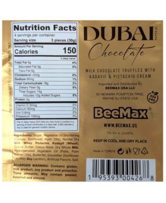 Thanks A Billion Dubai Chocolate Truffles Gift Tin, 22 Truffles