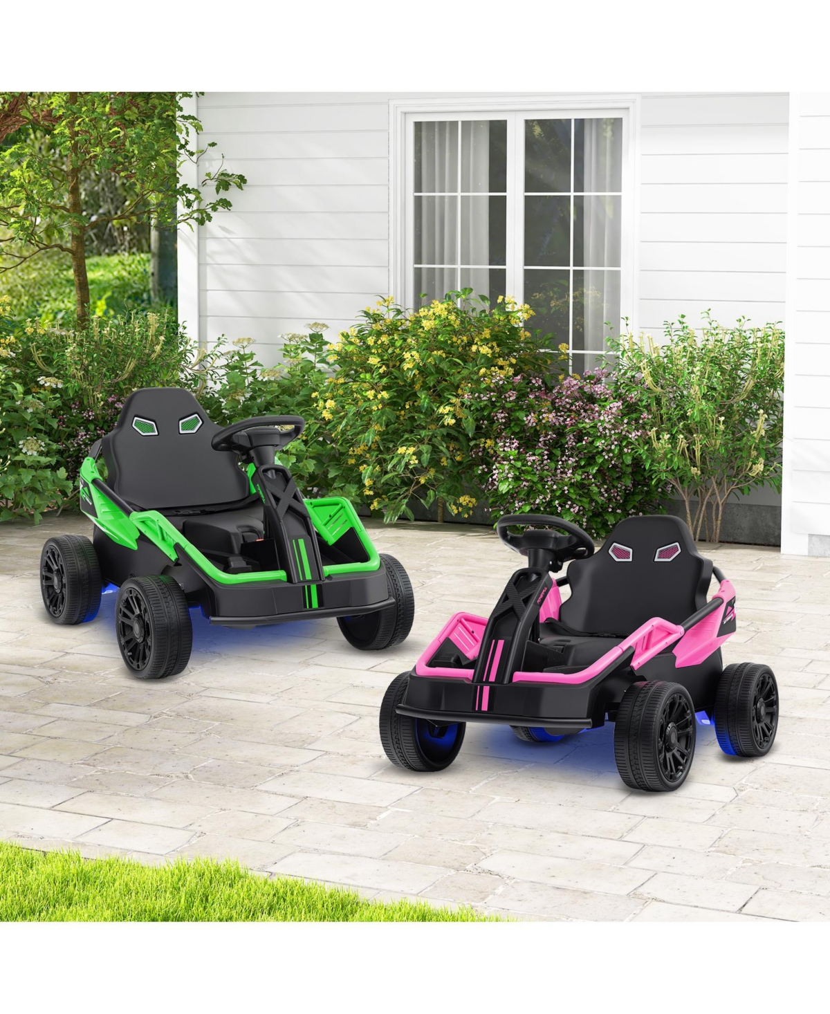 Hongge 12V Kids Ride On Utv Car With Remote Control Led Lights And Suspension System