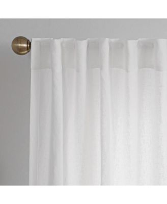 100% Linen Room Darkening Back Tab Single Panel, Heavy Duty