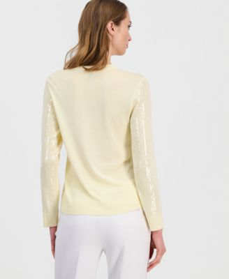 Women's Button-Front Sequin Cardigan