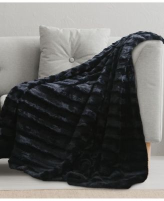 Ultra Soft Faux Fur to Microplush Reversible Cozy Warm Throw, 50" x 60"