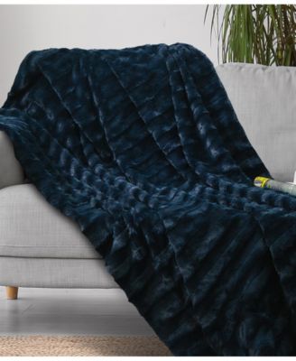 Ultra Soft Faux Fur to Microplush Reversible Cozy Warm Throw, 50" x 60"