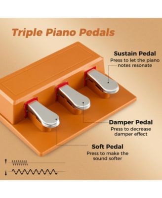 88 Key Semi Weighted Digital Piano With Adjustable Stand Triple Pedals And USB MIDI