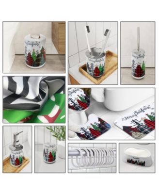 22-Piece Complete Holiday Bathroom Accessory & Bathrug Set with Shower Curtains