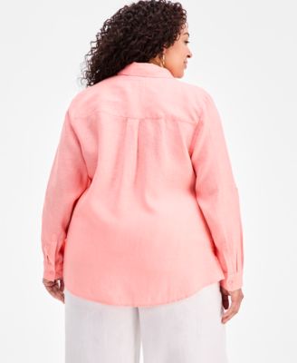 Plus Size Roll-Tab Shirt