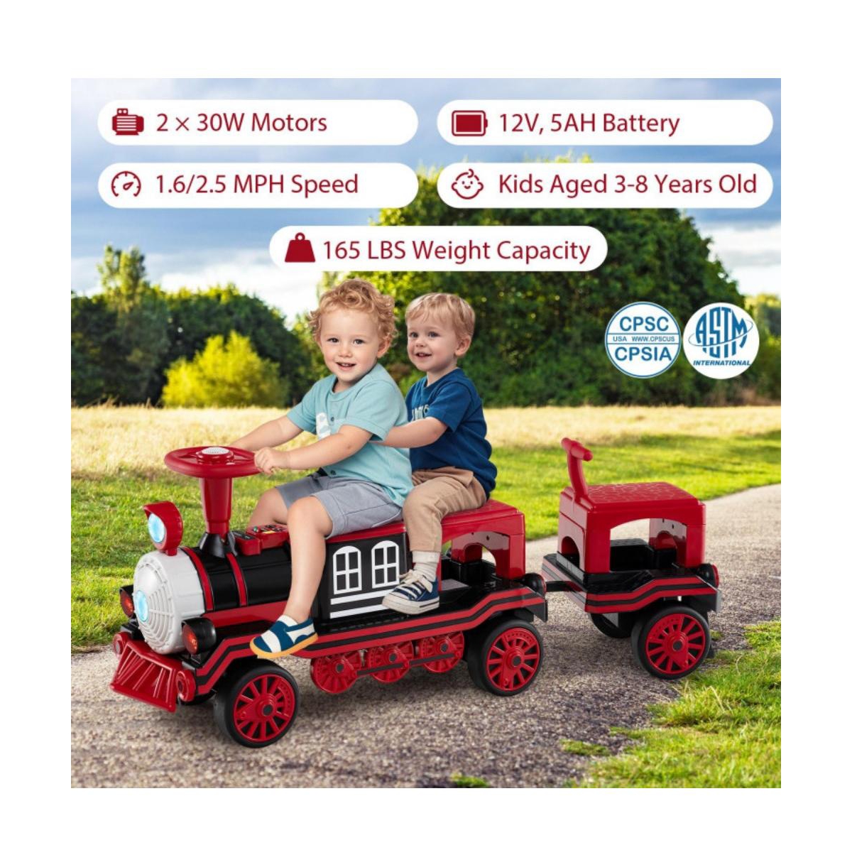 Hongge 3 Seater Trackless Ride On Train Set with Removable Chairs